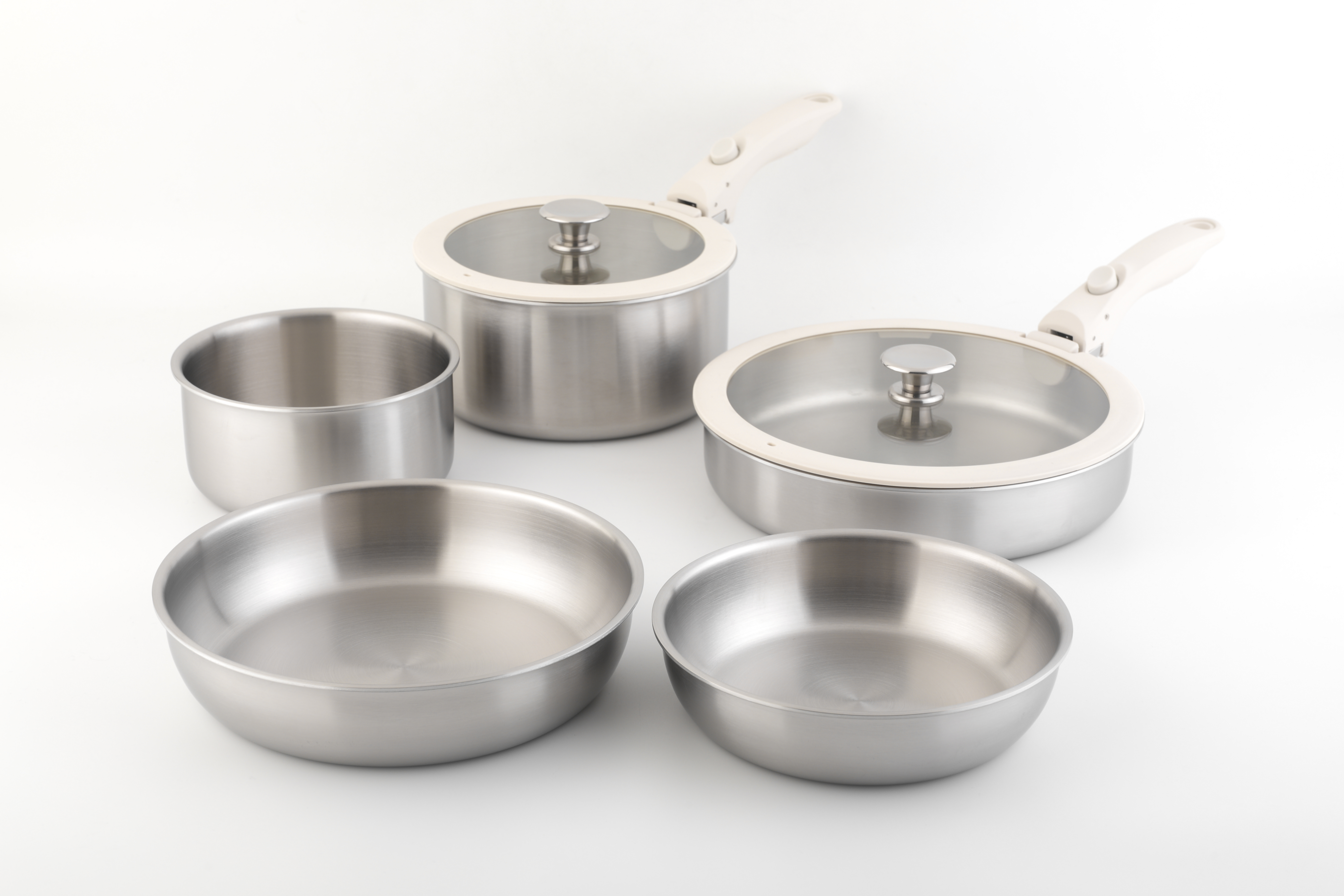 PETAL 9-teiligies Kochgeschirr-Set, Edelstahl