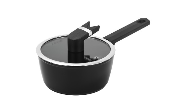 CHEF Forged Aluminum non-stick ceramic coating saucepan with glass lid 18 cm